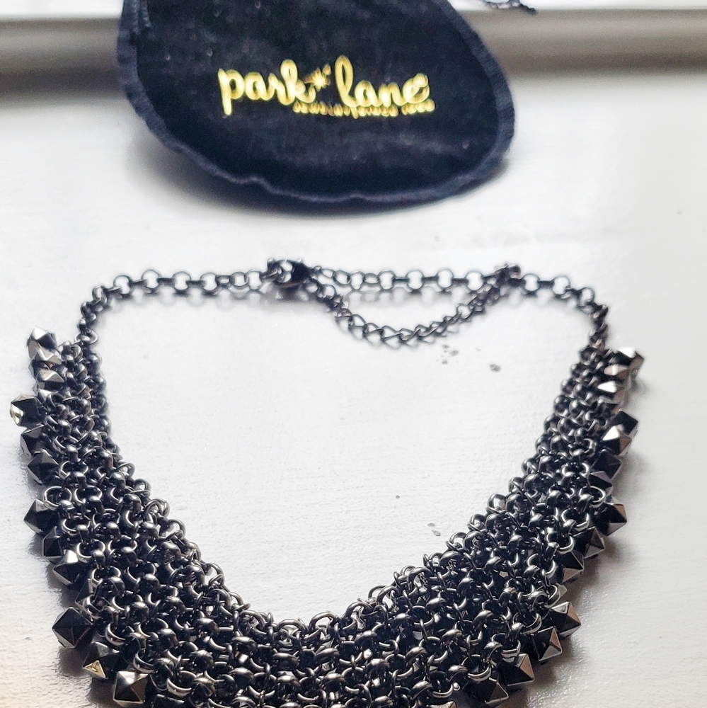Park Lane Statement gunmetal necklace - Picture 3 of 4
